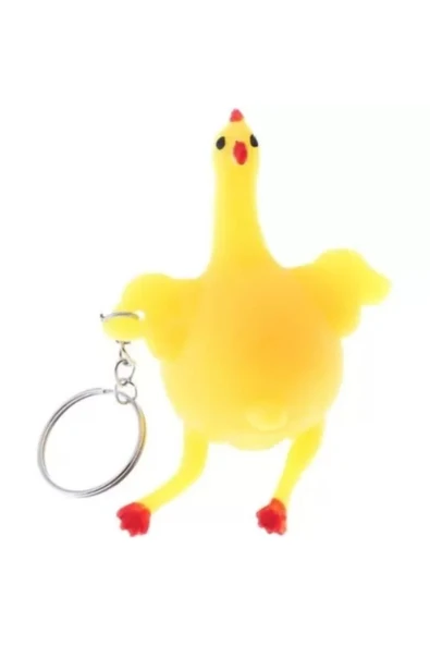 denizdenshop Squishy Yumurtlayan Tavuk Anahtarlık - 2