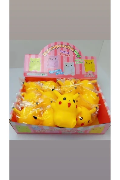 sukuşi Pikachu Squishy 10cm Yapışkan - 2