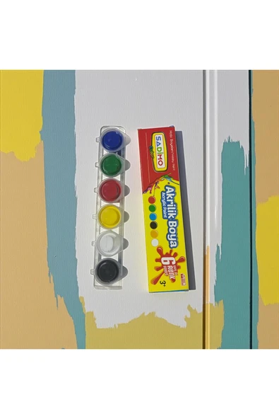 MyClean Akrilik Boya Ana Renkler Karne Hediyesi Yerli Üretim 6x25 ml