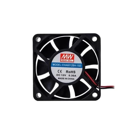 Fan 12v Dc Meanwell CHA6012BH-15D 60x60x15mm 2 Kablo - 1