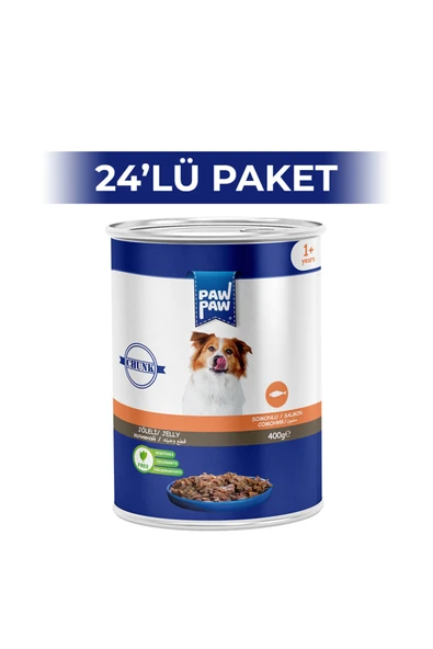 Jelly Somonlu Yetişkin Köpek Konserve Maması 400 gr 24 Adet ürün görseli 1