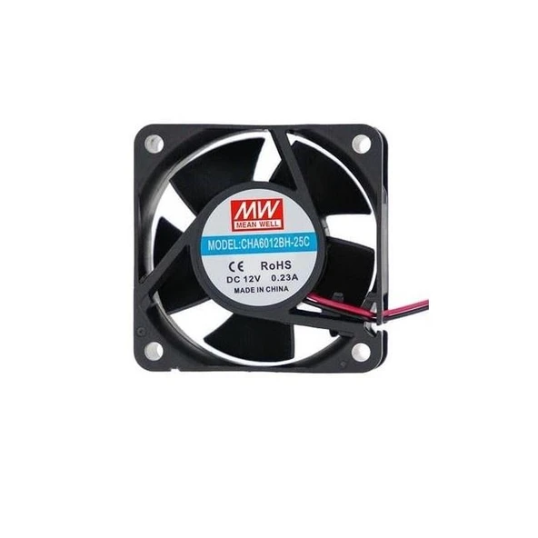 Fan 12v Dc Meanwell CHA6012BH-25C 60x60x25mm 2 Kablo ürün görseli 1