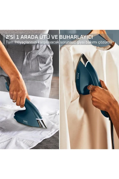 TEFAL Duo Power 2 in 1 Kırışıklık Giderici 1700 Watt Buharlı Düzleştirici ve Ütü-1830009219 - Resim 3