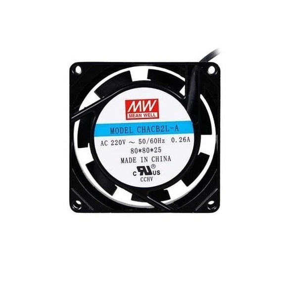 Fan 220v AC Meanwell CHACB2L-A-8025B 80x80x25mm 2 Kablo - 1