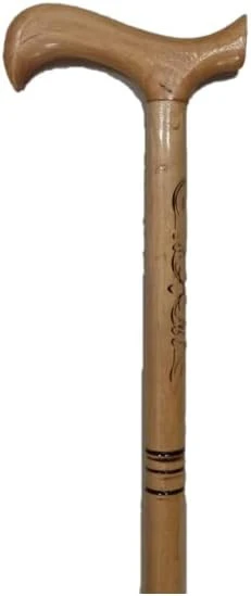 Ahşap İşlemeli Baston Ağaç Baston Kayın Gürgen Ağacı Baston