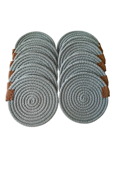 HHKARTS Jüt Bardak Kupa Altlığı Mint 13cm 12li ürün görseli