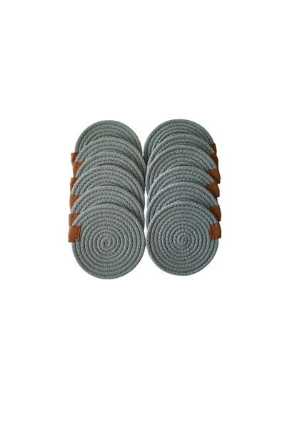 HHKARTS Jüt Bardak Kupa Altlığı Mint 13cm 12li - Resim 3