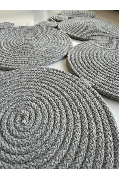 HHKARTS Jüt Klozet Önü Paspas Gri - Resim 5