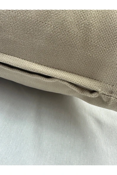 HHKARTS Krem Renk Çiçek Desenli Nakışlı Yastık Kılıfı 30X50 | Kırlent Kılıfı Fermuarlı - Resim 8