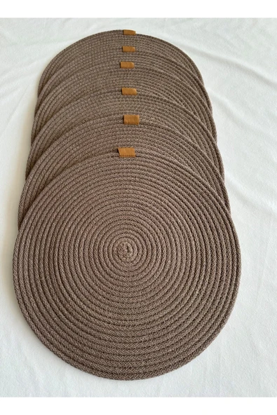 HHKARTS Yuvarlak Amerikan Servis Sofra Altlığı, Masa Dekoru Supla 33cm 6lı ürün görseli