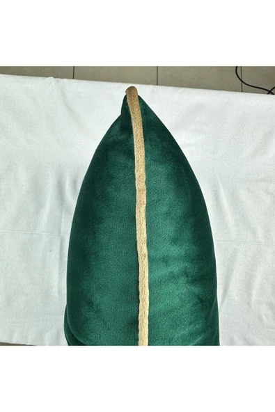 HHKARTS Kadife Biyeli Kırlent Kılıfı 40x40 - Resim 4