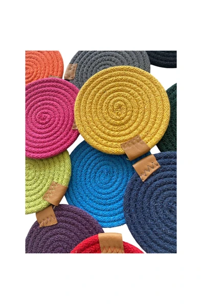 HHKARTS Jüt Bardak Kupa Altlığı Sepya 13cm 12li - Resim 7