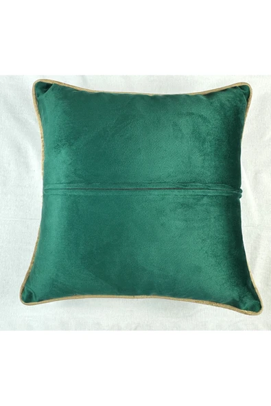 HHKARTS Kadife Biyeli Kırlent Kılıfı 40x40 - Resim 7
