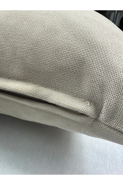 HHKARTS Çiçek Desenli Nakışlı Kırlent Kılıfı Fermuarlı 40x40 2'li - Resim 6