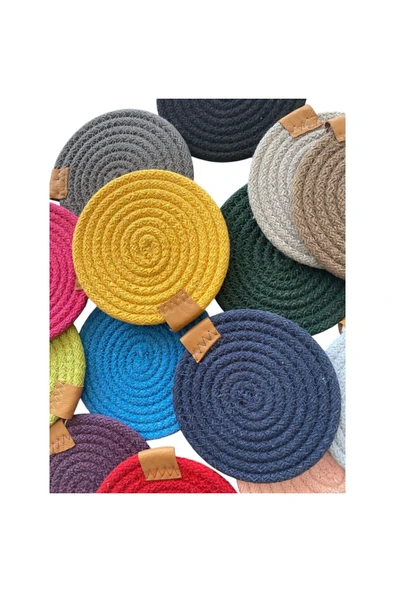 HHKARTS Jüt Bardak Kupa Altlığı Sepya 13cm 12li ürün görseli