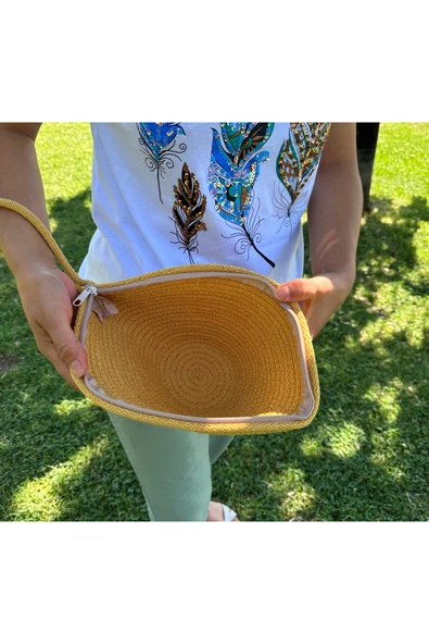 HHKARTS Jüt Midye El Çantası - Resim 4