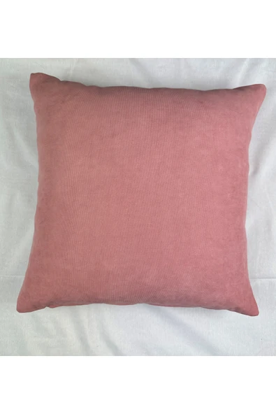 HHKARTS Pembe Renk Çiçek Desenli Nakışlı Yastık Kılıfı 40X40 | Kırlent Kılıfı Fermuarlı - Resim 7