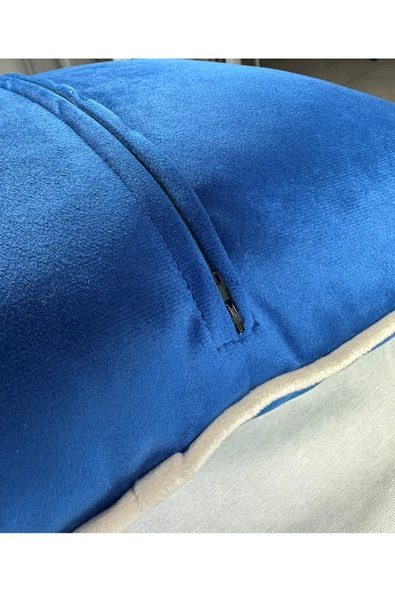 HHKARTS Kadife Biyeli Kırlent Kılıfı 40x40 - Resim 5