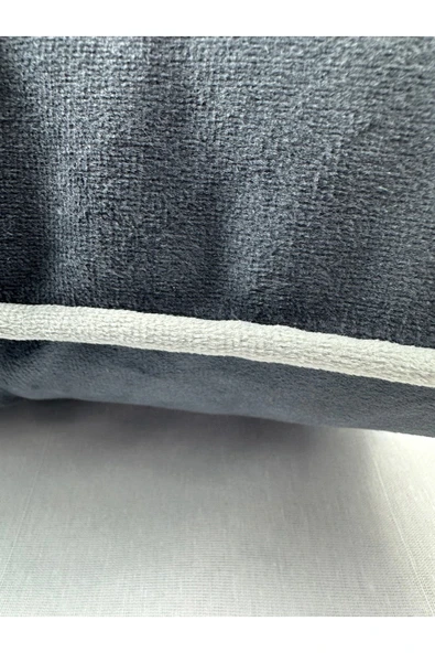 HHKARTS Kadife Biyeli Kırlent Kılıfı 40x40 - Resim 8