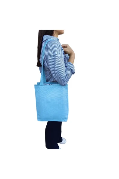 HHKARTS Nakışlı Çiçek Desenli Kol Çantası (TEK TARAFI NAKIŞLI) - Resim 5