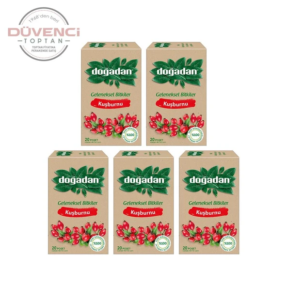 Doğadan Kuşburnu Çayı 20'li x 5 Adet ürün görseli