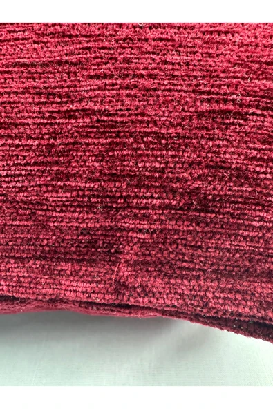 HHKARTS Kırmızı Şönil Düz 4'lü Kırlent Kılıfı 40x40 - Resim 5