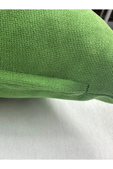 HHKARTS Yeşil Renk Çiçek Desenli Nakışlı Yastık Kılıfı 30x50 | Kırlent Kılıfı Fermuarlı - Resim 7