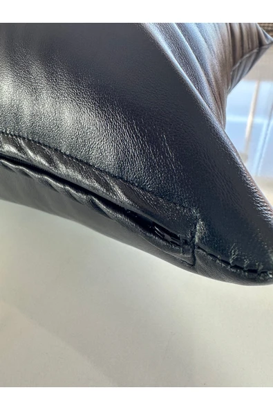 HHKARTS Çift Taraflı Gerçek Deri Yastık Kılıfı 40x40 4'lü - Resim 4