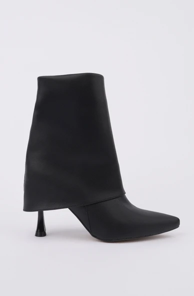 Muggo MARLA Sivri Burun İnce Topuklu Fermuarlı Kadın Bot - 2