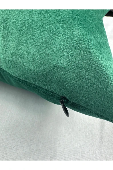 HHKARTS Fermuarlı Kadife Kırlent Kılıfı 40x40 - Resim 7