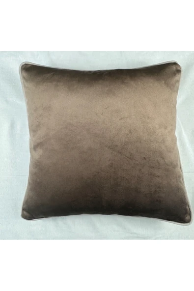 HHKARTS Kadife Biyeli Kırlent Kılıfı 40x40 - Resim 4