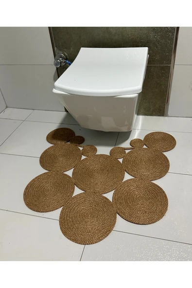 HHKARTS Jüt Klozet Önü Paspas Kahverengi - 1
