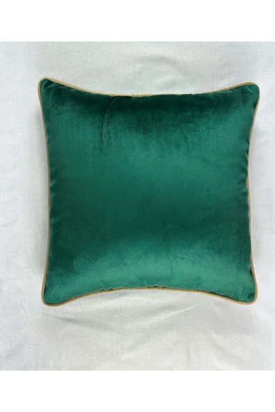 HHKARTS Kadife Biyeli Kırlent Kılıfı 40x40 ürün görseli