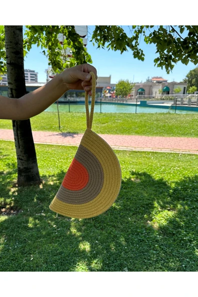 HHKARTS Jüt Midye El Çantası - Resim 2