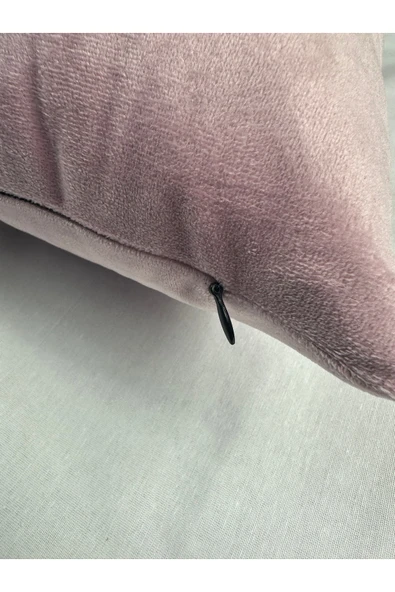 HHKARTS Fermuarlı Kadife Kırlent Kılıfı 40x40 - Resim 4