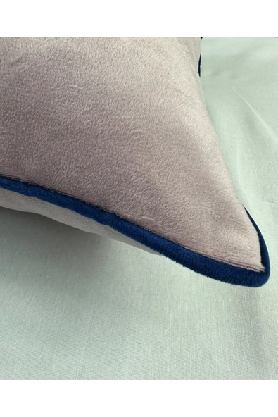 HHKARTS Kadife Biyeli Kırlent Kılıfı 40x40 - Resim 5