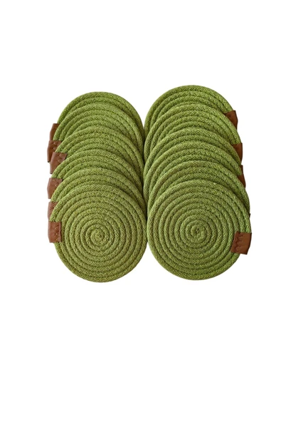 HHKARTS Jüt Bardak Kupa Altlığı Fıstık Yeşili 13cm 12li ürün görseli