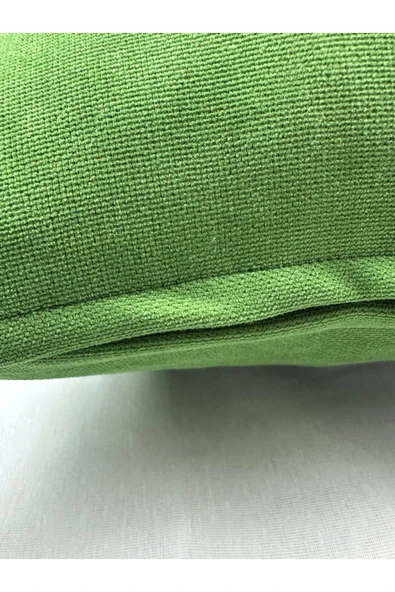 HHKARTS Yeşil Renk Çiçek Desenli Nakışlı Yastık Kılıfı 40X40 | Kırlent Kılıfı Fermuarlı - 7