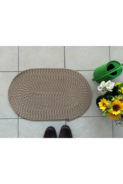 HHKARTS Jüt Düz Banyo Paspası Oval ürün görseli