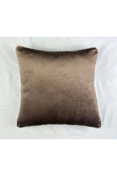 HHKARTS Kadife Biyeli Kırlent Kılıfı 40x40 - 3
