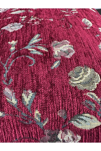 HHKARTS Çiçek Desenli Yastık Kılıfı Çift Taraflı Goblen Kumaş Kapalı Fermuarlı Kırlent 40x40 - Resim 5