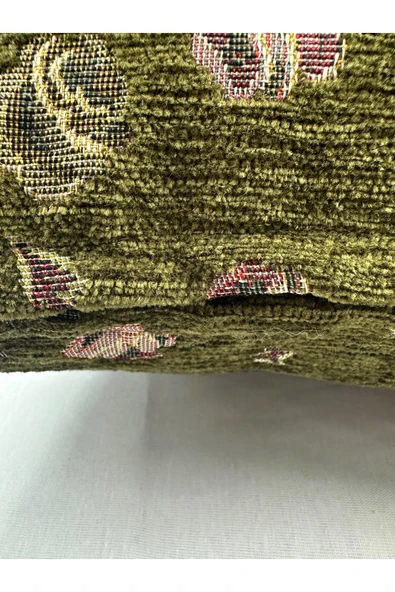 HHKARTS Çiçek Desenli Yastık Kılıfı Çift Taraflı Goblen Kumaş Kapalı Fermuarlı Kırlent 4'lü 40x40 - Resim 5