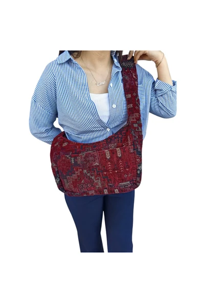 HHKARTS Kırmızı Etnik Çapraz Çanta