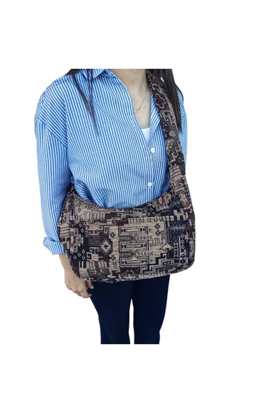 HHKARTS Etnik Kumaş Çapraz Çanta - Resim 2