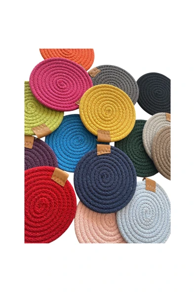 HHKARTS Jüt Bardak Kupa Altlığı Sepya 13cm 12li - Resim 8