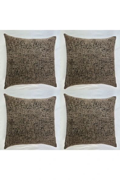 HHKARTS Dekoratif Şönil 40x40 Kırlent Kılıfı 4'lü 40x40 - 1