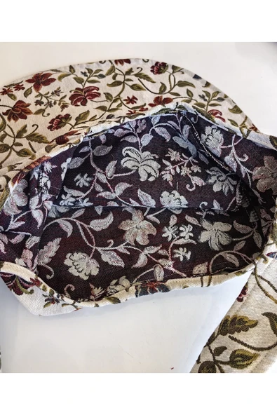 HHKARTS Goblen Kumaş El Yapımı Kol Çantası - Resim 7