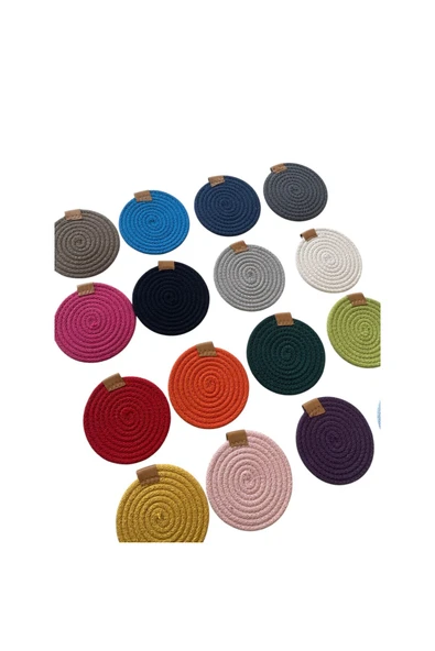 HHKARTS Jüt Bardak Kupa Altlığı Sepya 13cm 12li - Resim 3