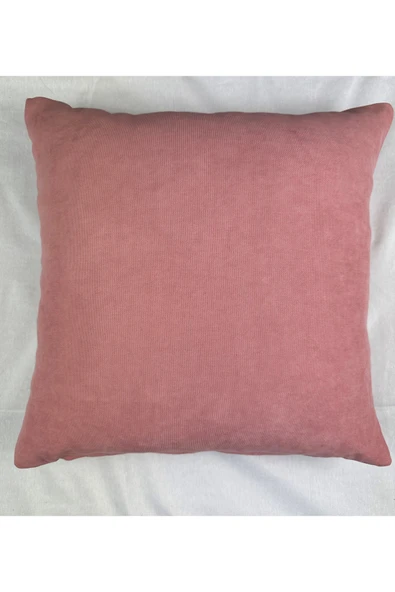 HHKARTS Pembe Renk Çiçek Desenli Nakışlı Yastık Kılıfı 40X40 | Kırlent Kılıfı Fermuarlı - Resim 6