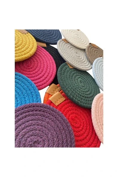 HHKARTS Jüt Bardak Kupa Altlığı Sepya 13cm 12li - Resim 2